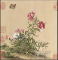 Lang mariposa brillante en tinta china antigua Giuseppe Castiglione